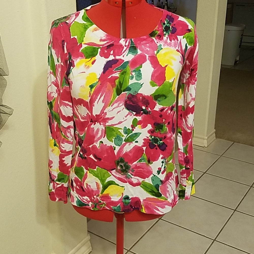 Jones New York floral sweater